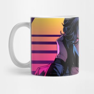 Retro Wave 80s Anime Man - Anime Wallpaper Mug